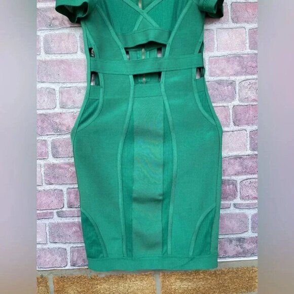 House of CB Caltina Bandage Mesh Bardot Cut out Mini Dress Size Small - Picture 5 of 13